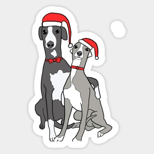 cute christmas dogos Sticker